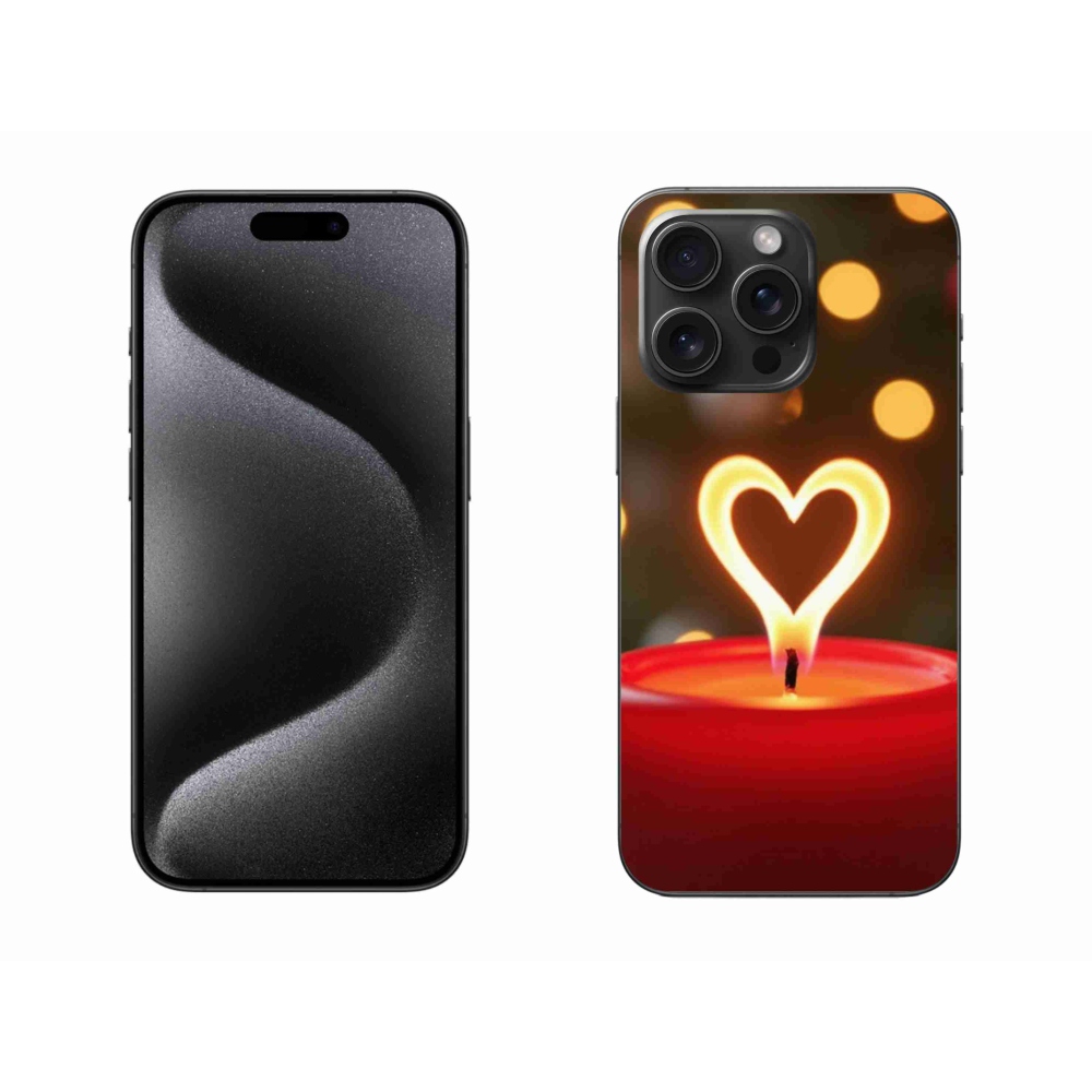 Gél védőburkolat mmCase iPhone 15 Pro Max készülékhez - láng szíve