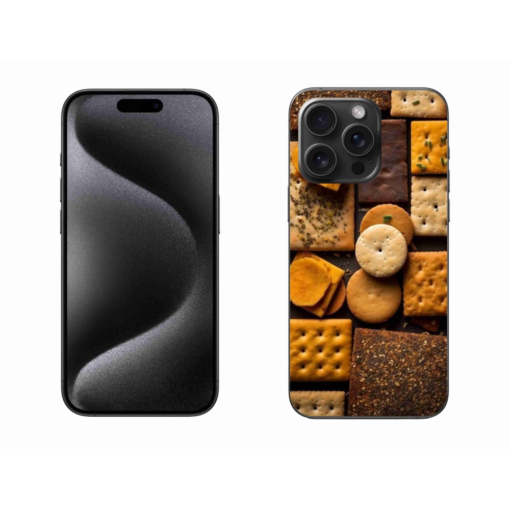 Zselés borítás mmCase iPhone 15 Pro Max készülékhez - kekszek