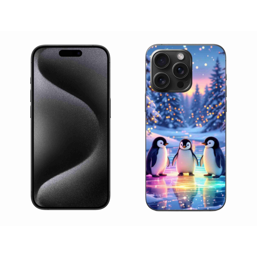 Gél borítás mmCase iPhone 15 Pro Max készülékhez - Pingvinek