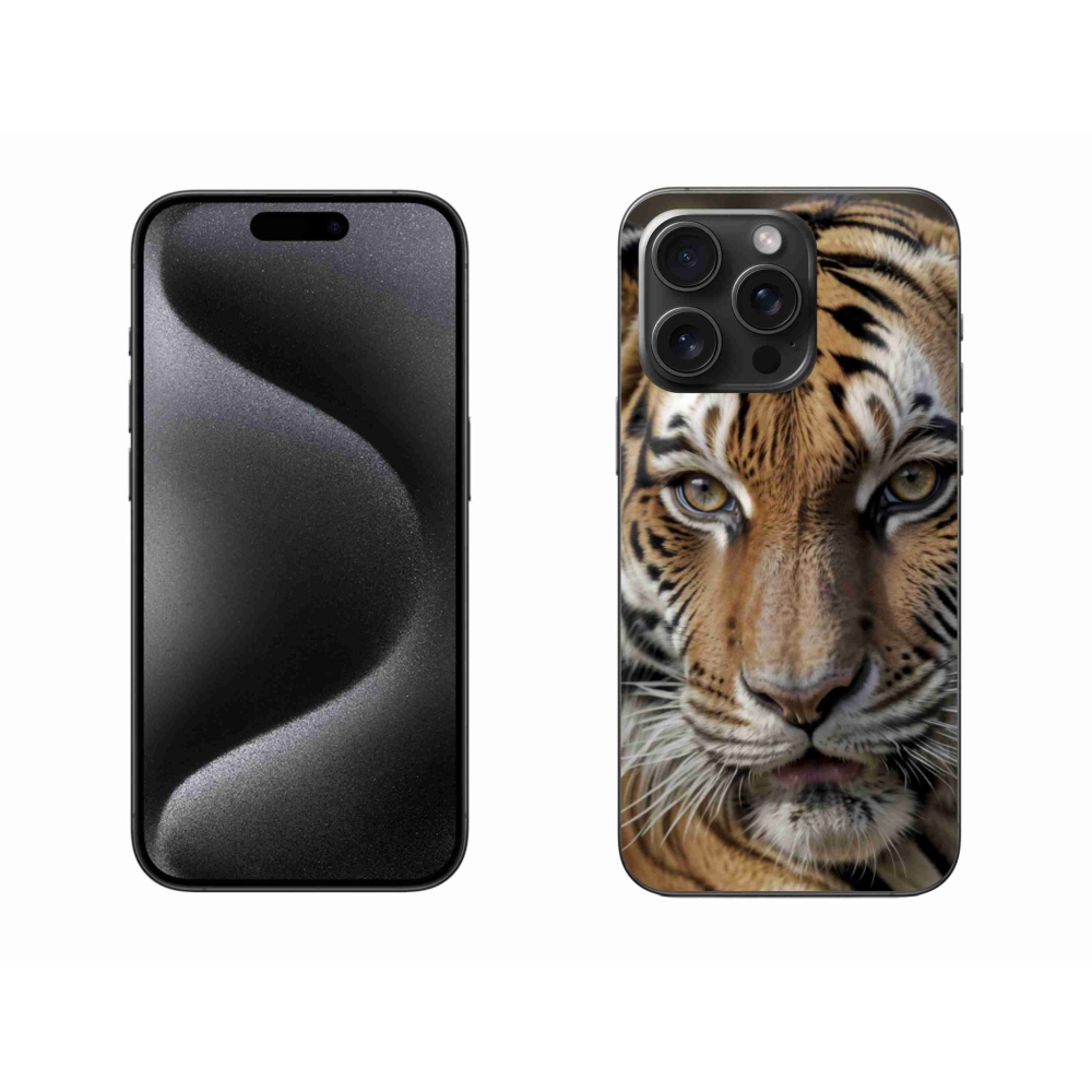 Gél borítás mmCase iPhone 15 Pro Max készülékhez - Tigris nézet