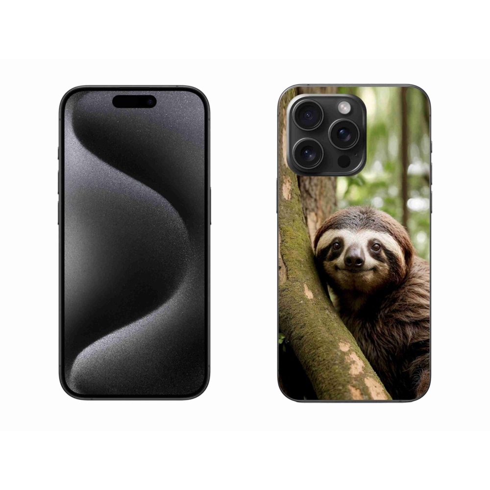 mmCase gél tok az iPhone 15 Pro Max-hoz – mosolygós lajhár