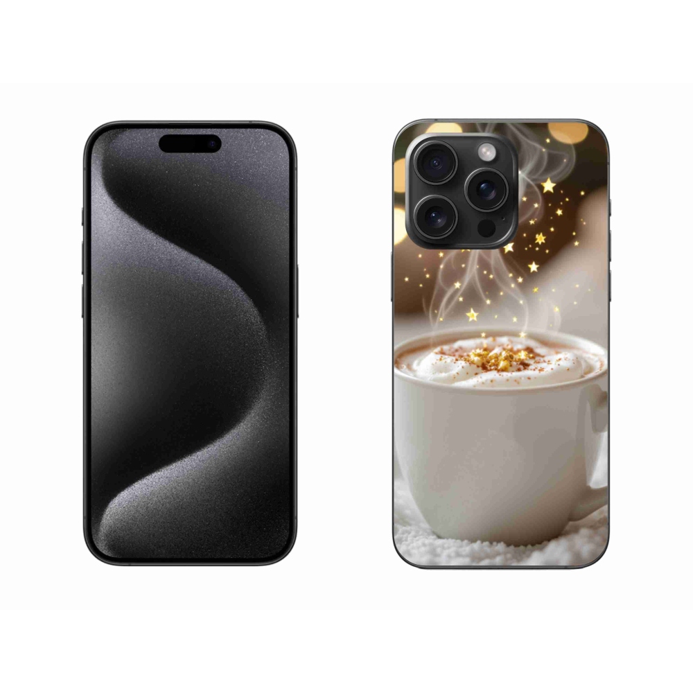 Zselés borítás mmCase iPhone 15 Pro Max készülékhez - Karácsonyi forró ital