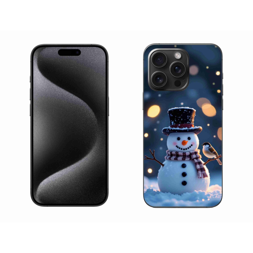 mmCase gél tok az iPhone 15 Pro Max-hoz – karácsonyi hóember