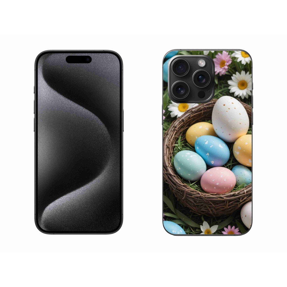 Zselés borítás mmCase iPhone 15 Pro Max készülékhez - Húsvéti tojások 2