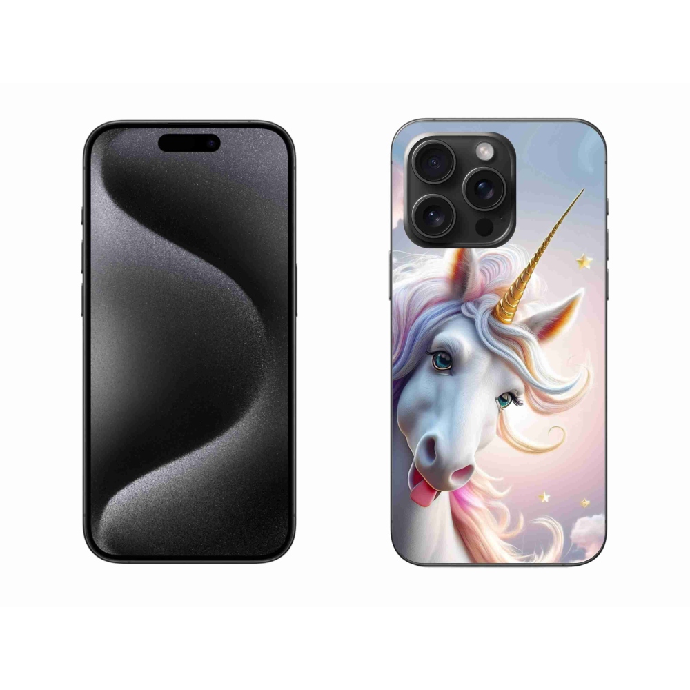 mmCase gél tok az iPhone 15 Pro Max-hoz – vidám egyszarvú