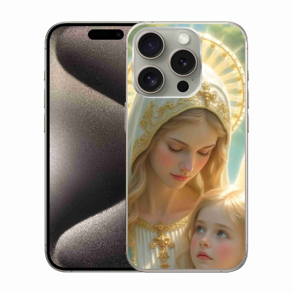 Gél borítás mmCase iPhone 15 Pro készülékhez - Vallásos motívum 2