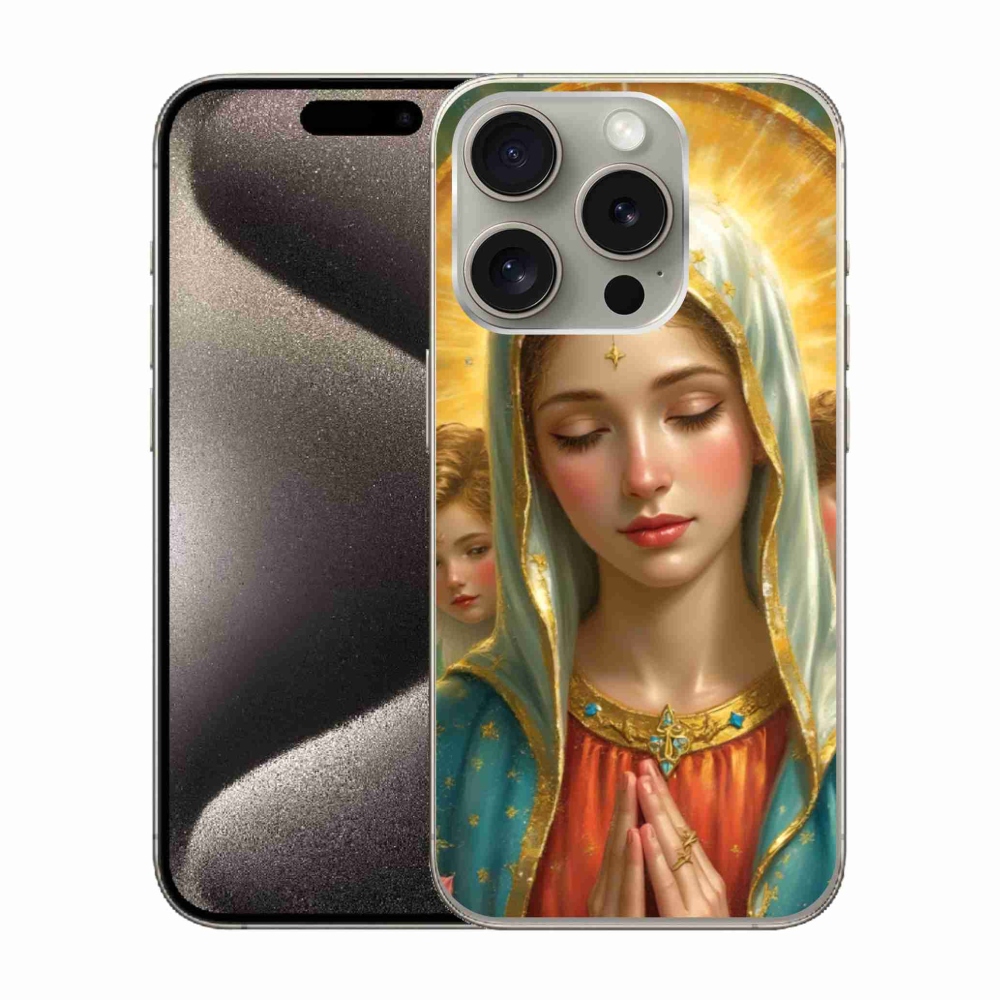 Gél borítás mmCase iPhone 15 Pro készülékhez - Vallási motívum 3