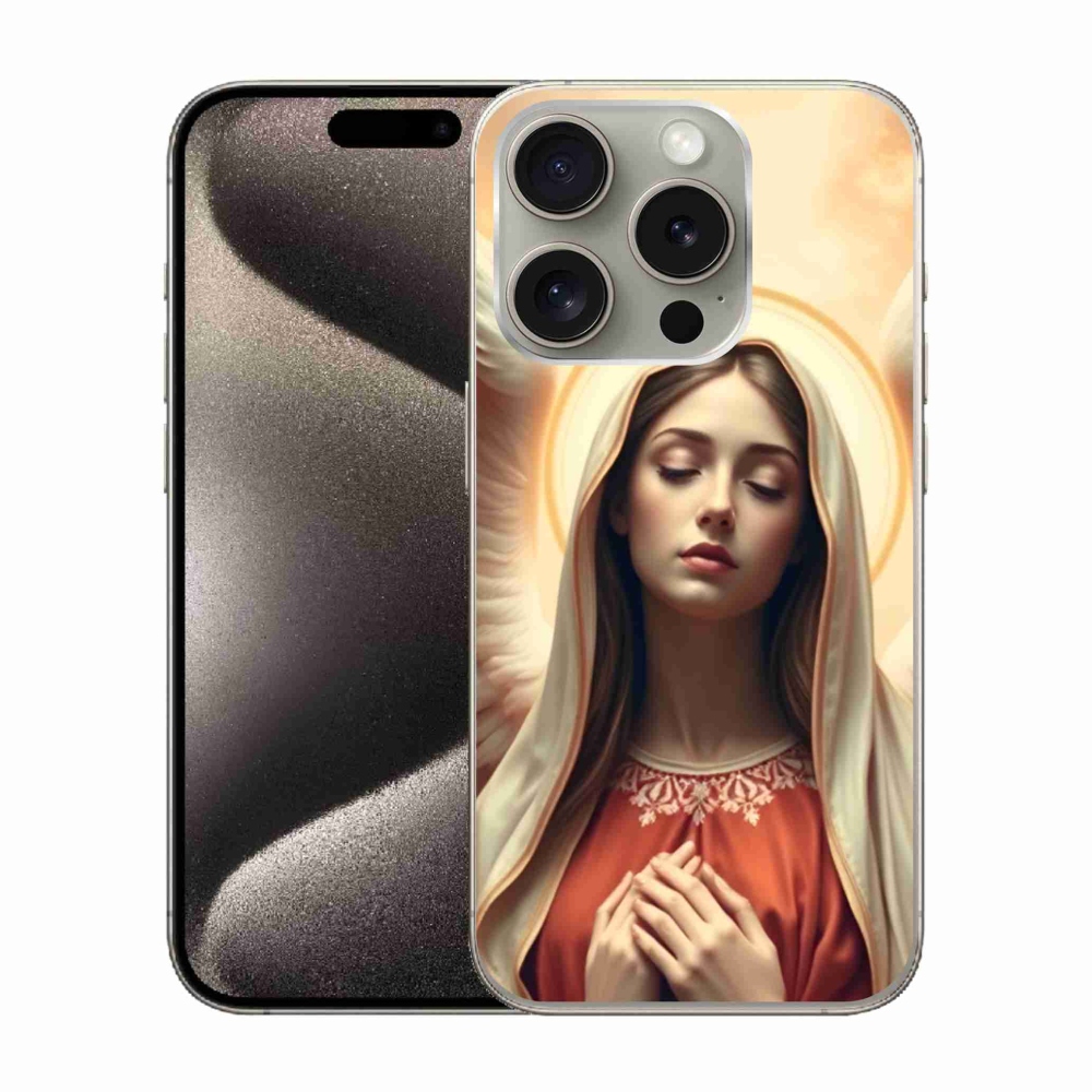 Gél borítás mmCase iPhone 15 Pro készülékhez - Vallási motívum