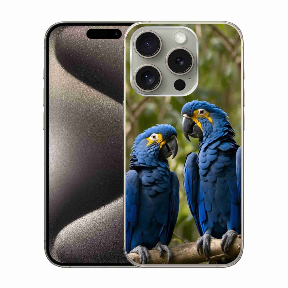 mmCase gél tok az iPhone 15 Pro-hoz – papagáj-duó