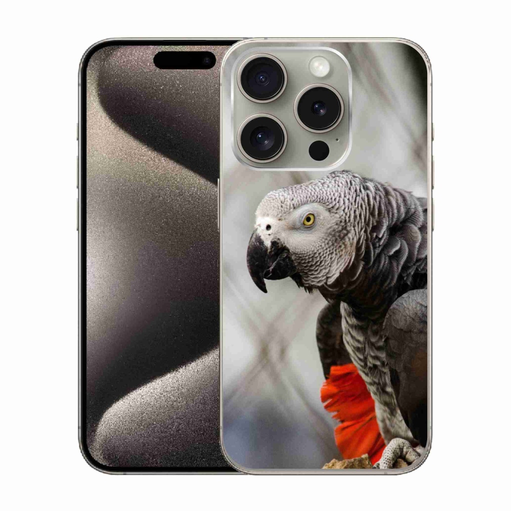 mmCase gél tok az iPhone 15 Pro-hoz – jakó papagáj 3