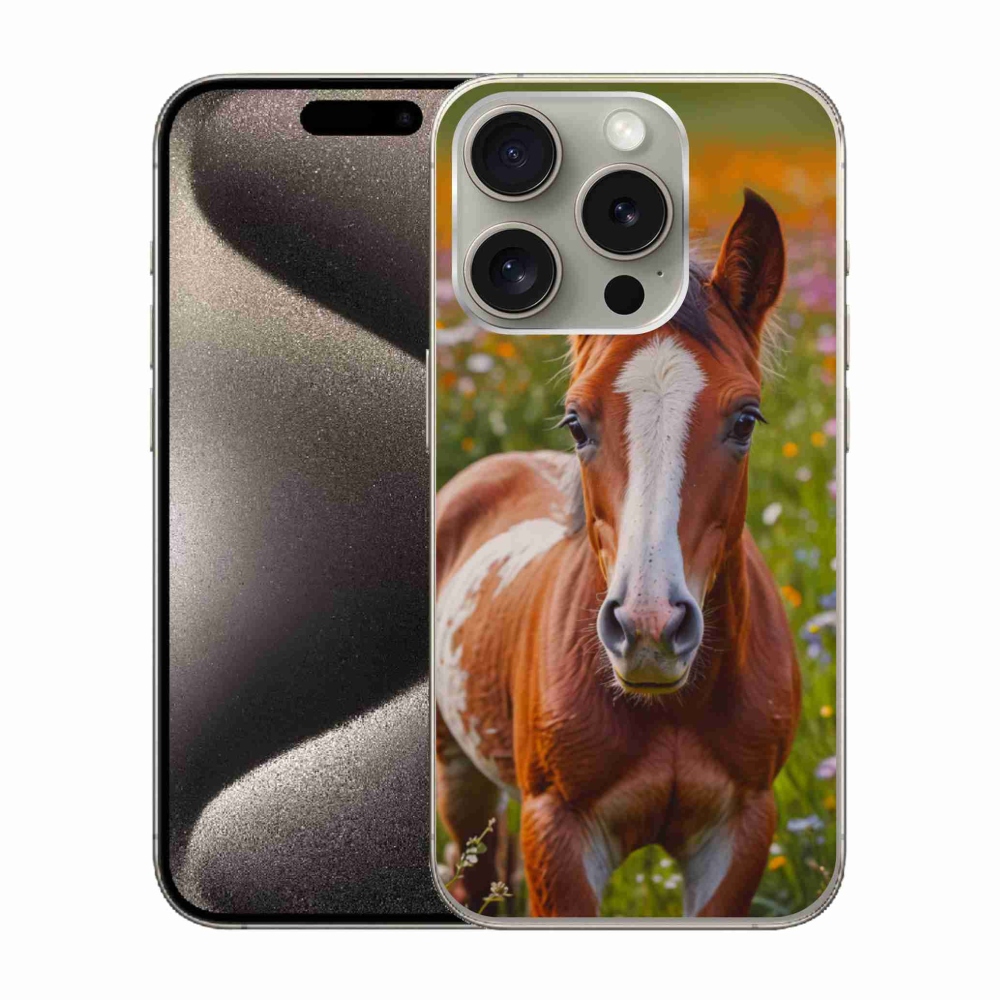 mmCase gél tok az iPhone 15 Pro-hoz – aranyos csikó