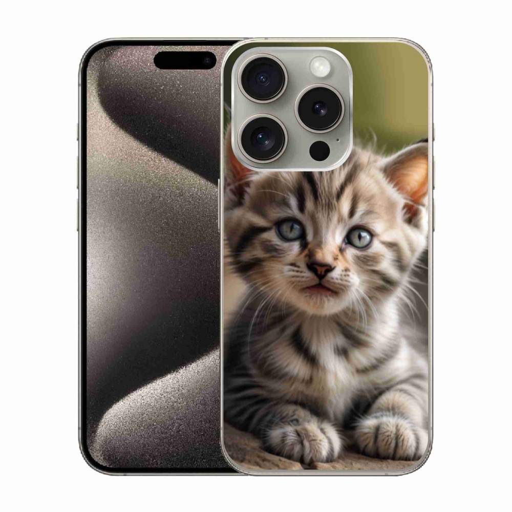 Gél borítás mmCase iPhone 15 Pro készülékhez - aranyos cica 9
