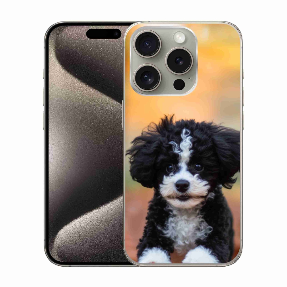 Gél borítás mmCase iPhone 15 Pro készülékhez - aranyos kiskutya 2