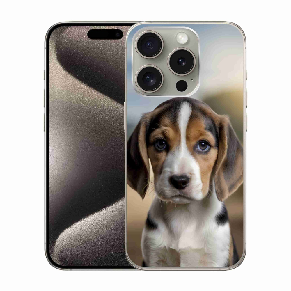 mmCase gél tok az iPhone 15 Pro-hoz – aranyos beagle