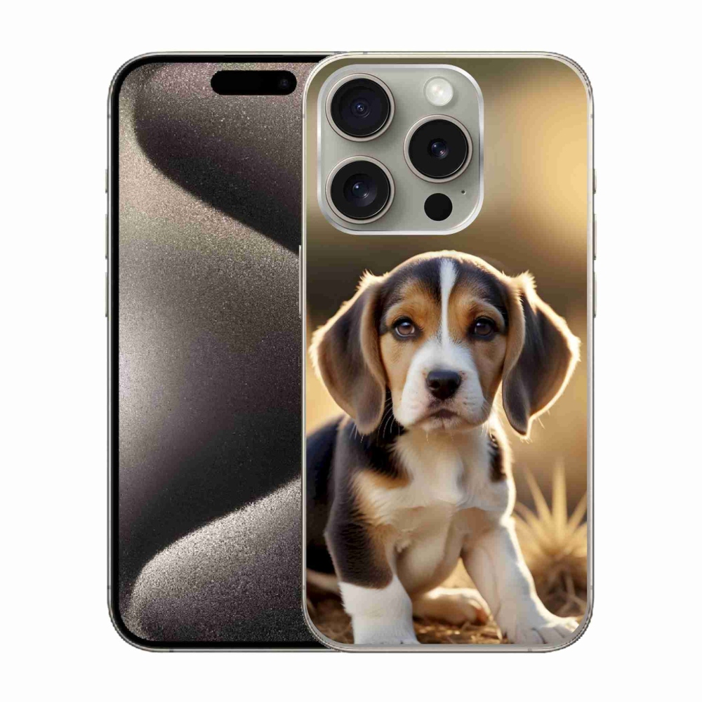 mmCase gél tok az iPhone 15 Pro-hoz – aranyos beagle