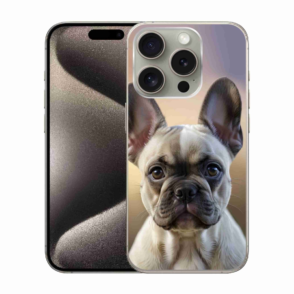 mmCase gél tok az iPhone 15 Pro-hoz – aranyos francia buldog