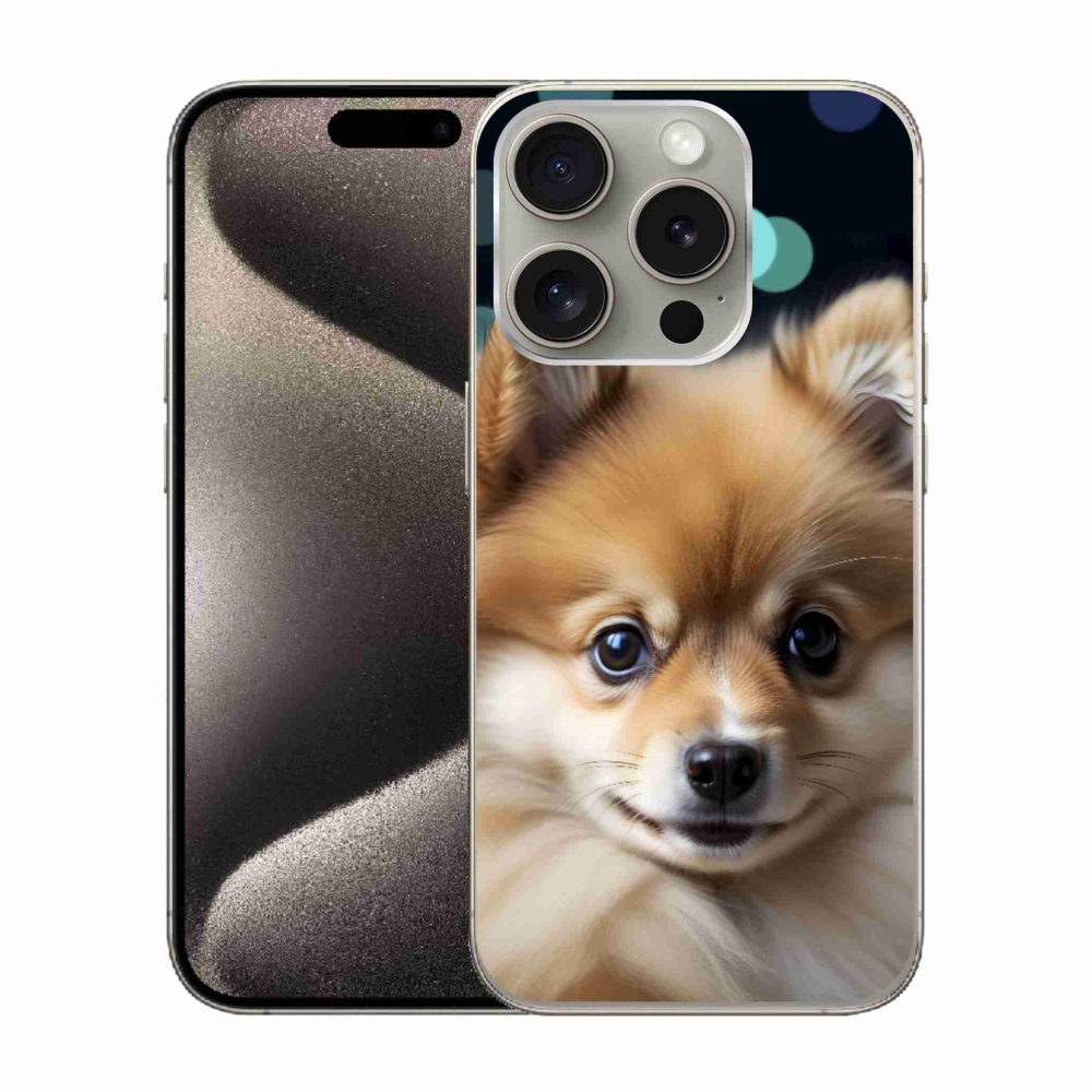 mmCase gél tok az iPhone 15 Pro-hoz – aranyos pomerániai