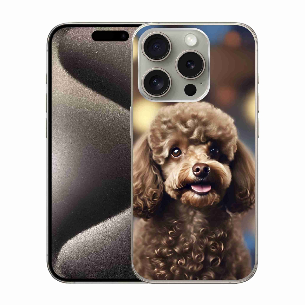 mmCase gél tok az iPhone 15 Pro-hoz – aranyos pudli