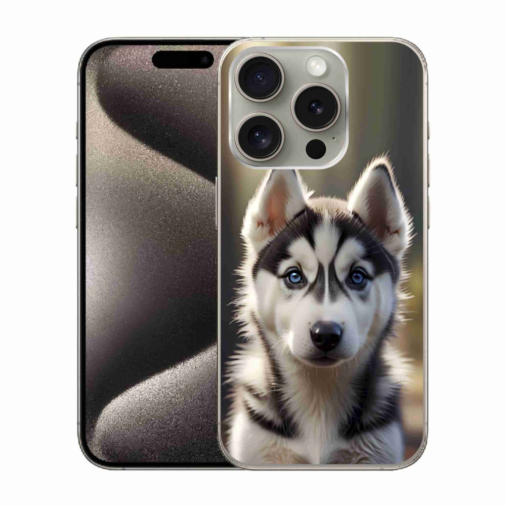 mmCase gél tok az iPhone 15 Pro-hoz – aranyos szibériai husky