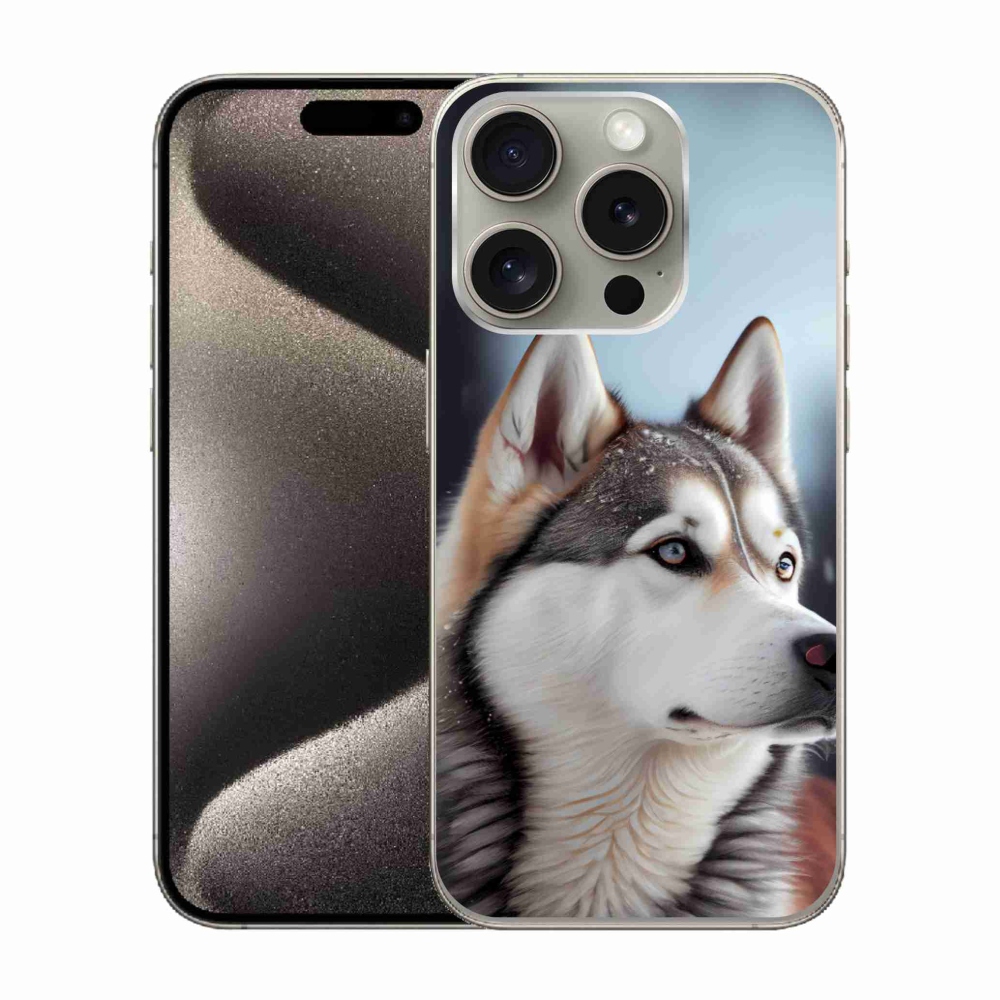 mmCase gél tok az iPhone 15 Pro-hoz – szibériai husky