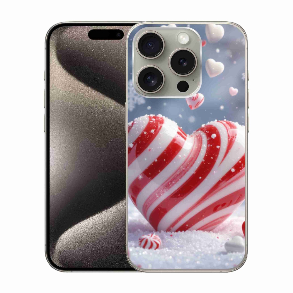 Zselés borítás mmCase iPhone 15 Pro készülékhez - édes szívecske