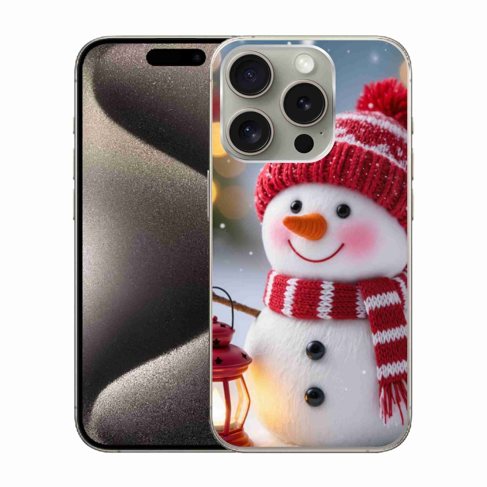 Gél borítás mmCase iPhone 15 Pro készülékhez - Hóember 2