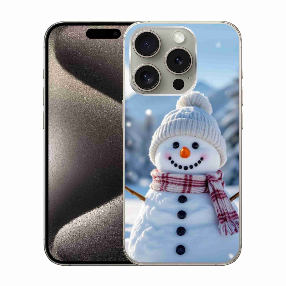 Gél borítás mmCase iPhone 15 Pro készülékhez - Hóember 3