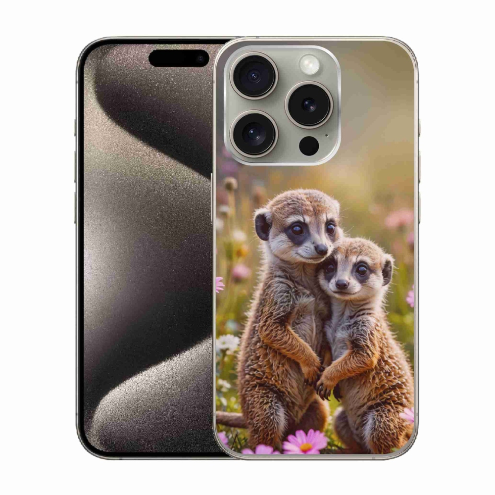 mmCase gél tok az iPhone 15 Pro-hoz – szurikáta-duó