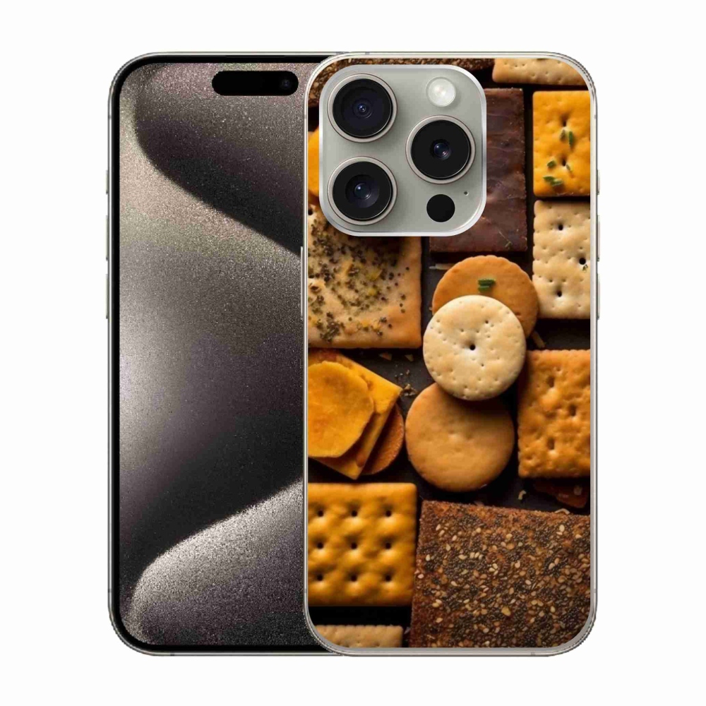 Zselés borítás mmCase iPhone 15 Pro készülékhez - kekszek