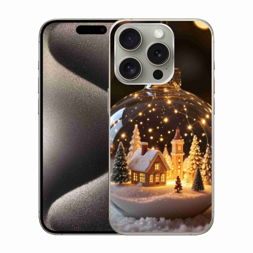 Zselés borítás mmCase iPhone 15 Pro készülékhez - Karácsonyi golyók 3