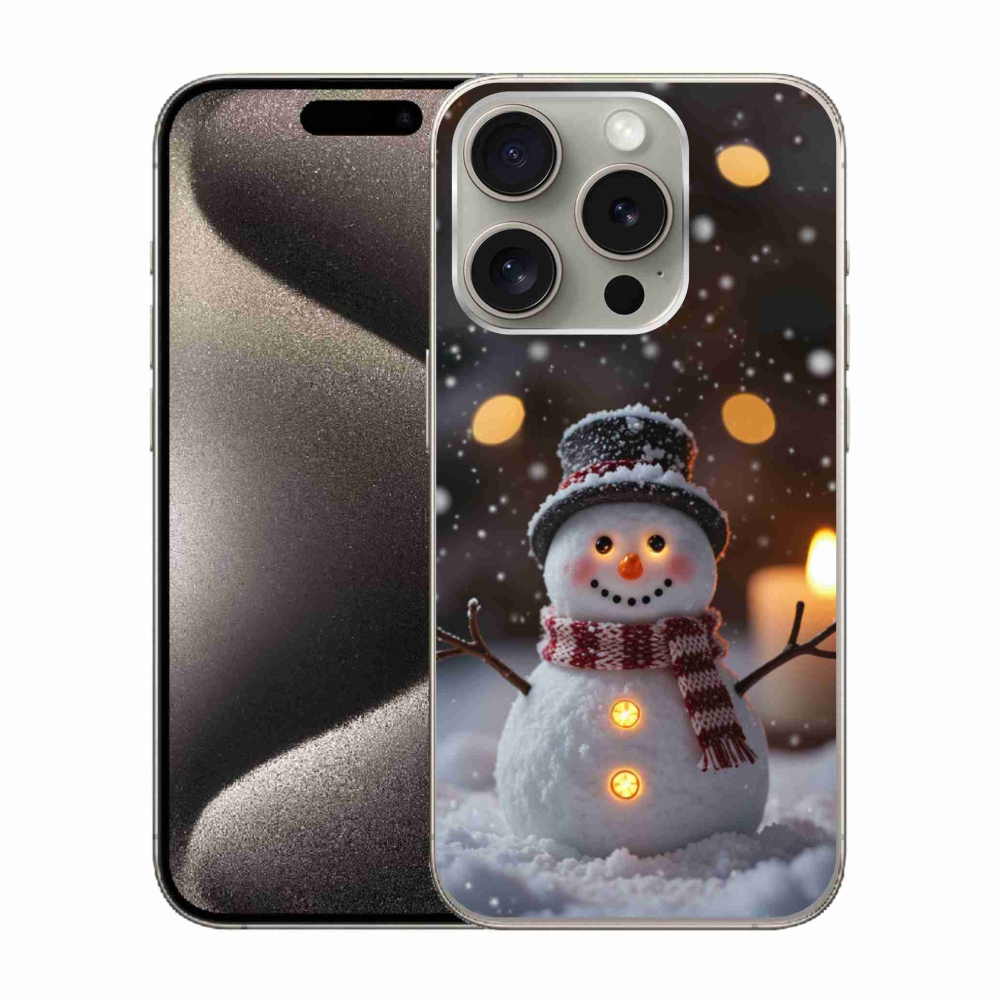 mmCase gél tok az iPhone 15 Pro-hoz – vidám hóember