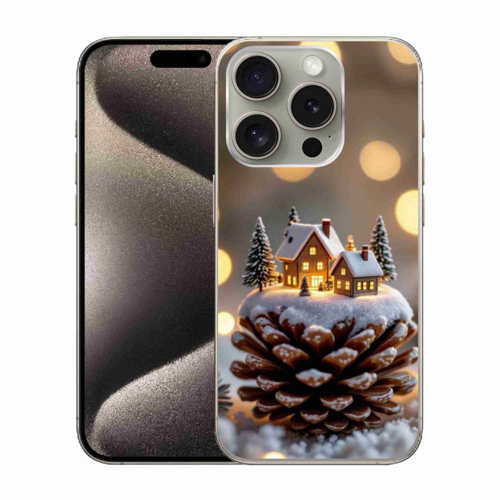 mmCase gél tok az iPhone 15 Pro-hoz – téli falu