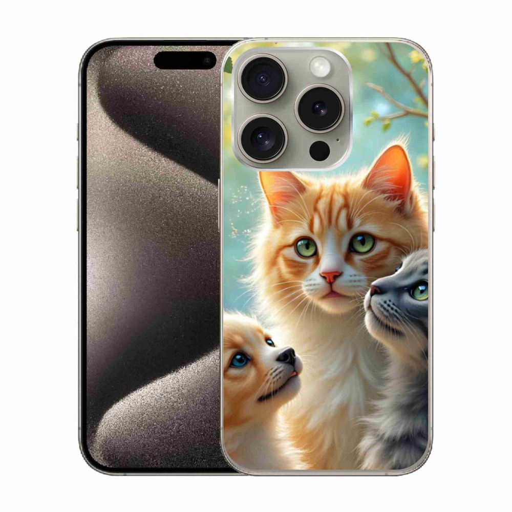 Gél borítás mmCase iPhone 15 Pro készülékhez - Állati barátság 2