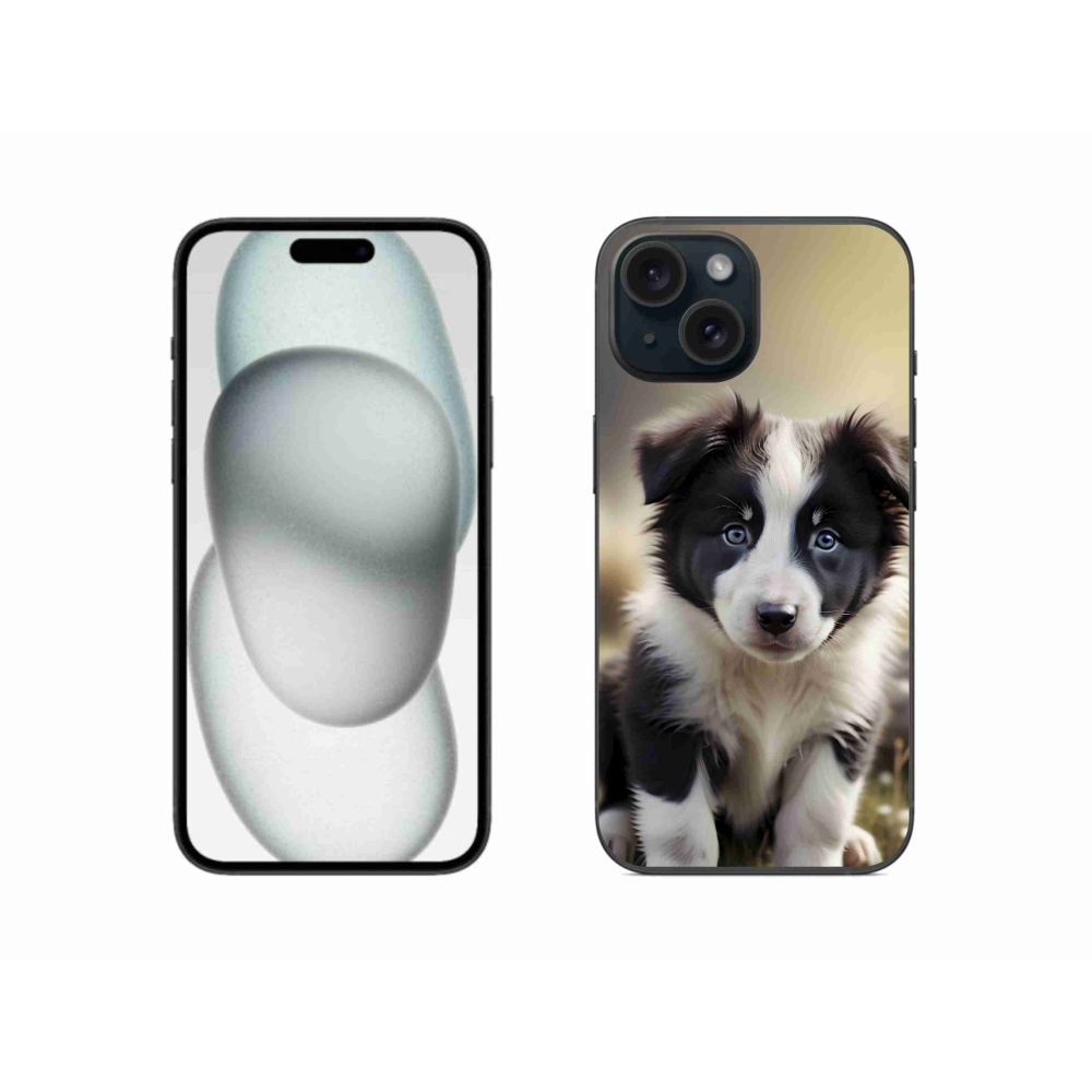 mmCase gél tok az iPhone 15-hez – aranyos border collie