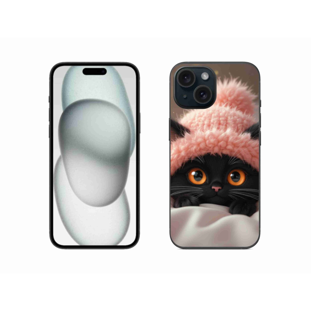 Gél borítás mmCase iPhone 15 készülékhez - aranyos cica 7