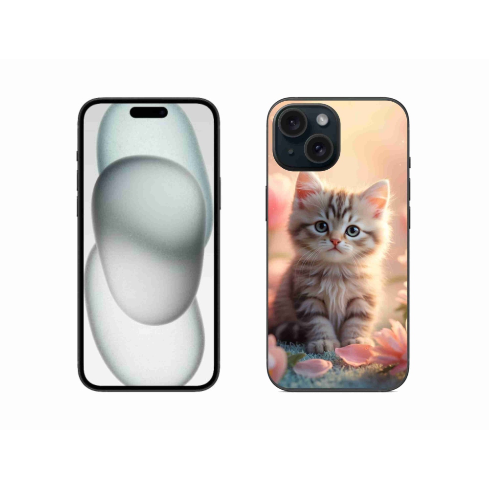 Gél borítás mmCase iPhone 15 készülékhez - aranyos cica 8