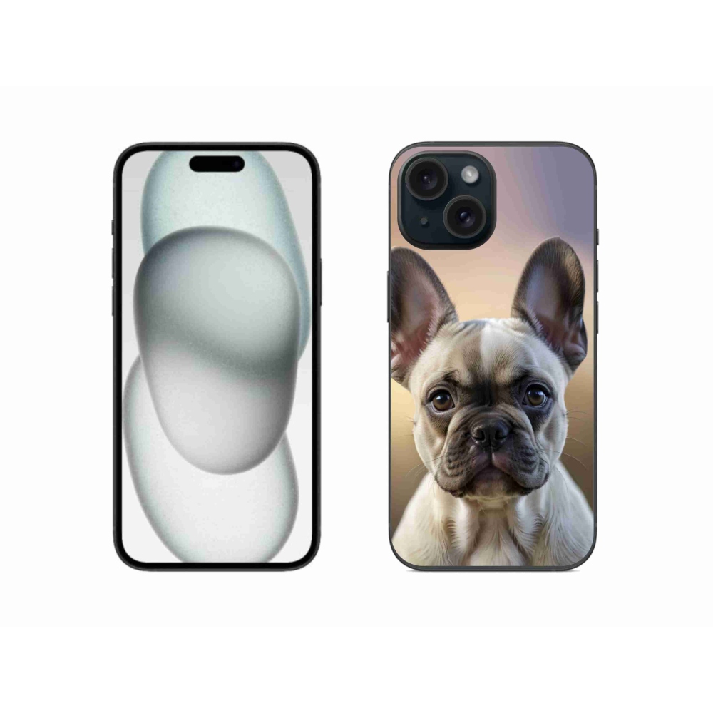 mmCase gél tok az iPhone 15-hez – aranyos francia buldog