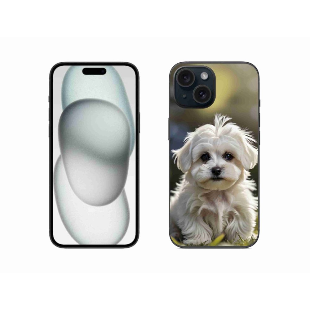 mmCase gél tok az iPhone 15-hez – aranyos máltai kutyus