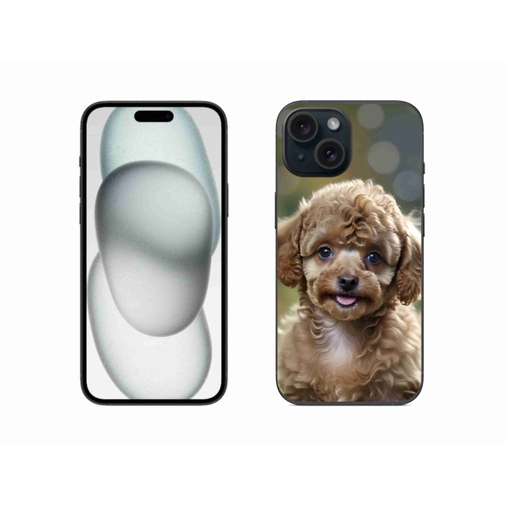 mmCase gél tok az iPhone 15-hez – aranyos pudli