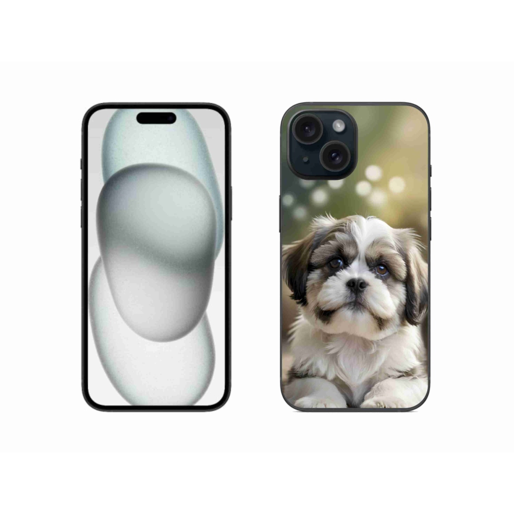 mmCase gél tok az iPhone 15-hez – aranyos shih-tzu