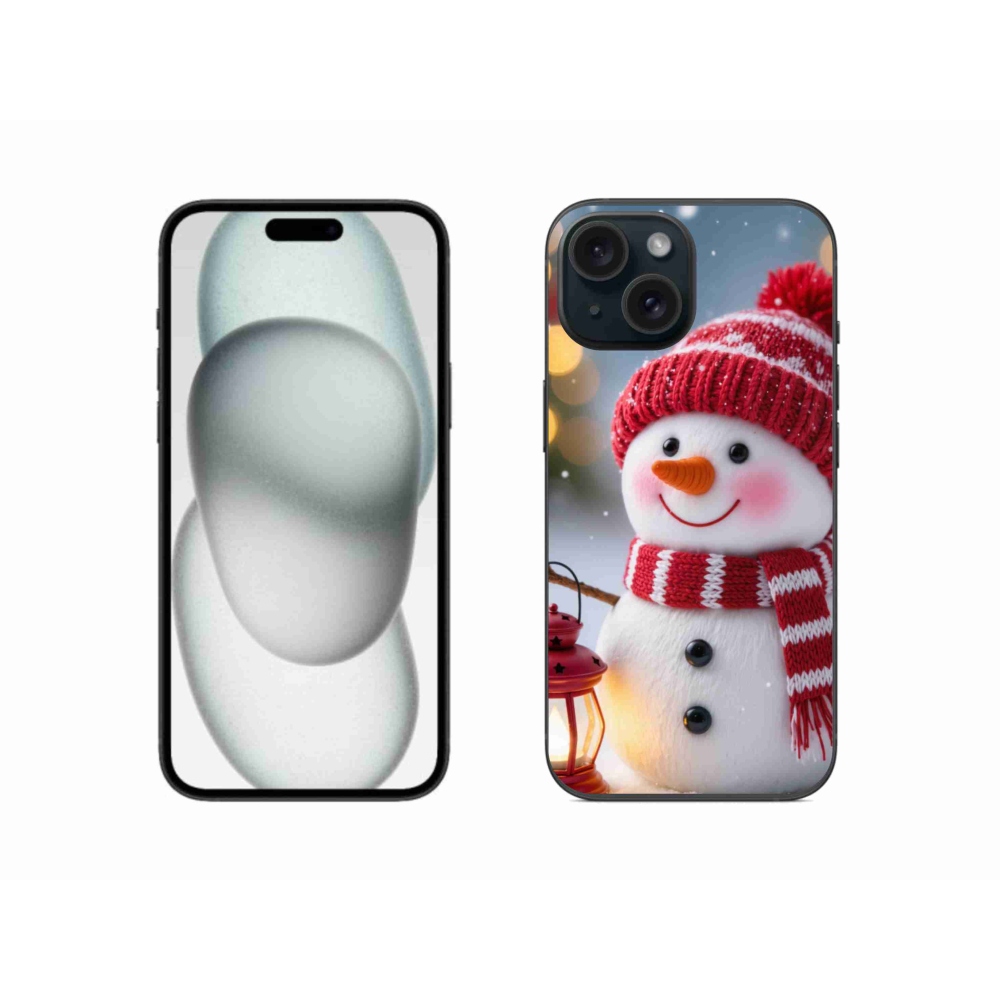 Gél borítás mmCase iPhone 15 készülékhez - hóember 2