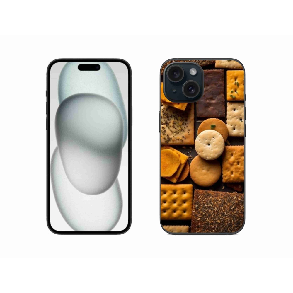 Zselés borítás mmCase iPhone 15 készülékhez - kekszek