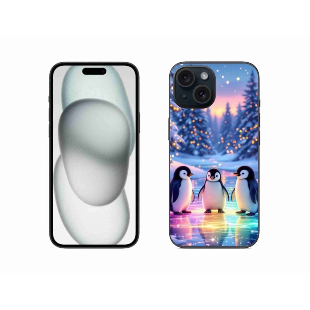 Gél borítás mmCase iPhone 15 készülékhez - pingvinek