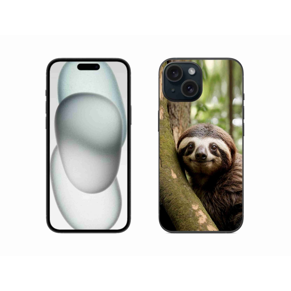 mmCase gél tok az iPhone 15-hez – mosolygós lajhár