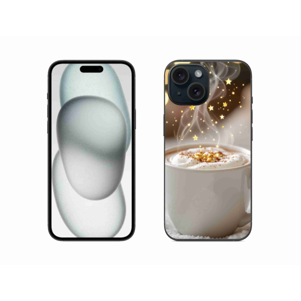 Gél borítás mmCase iPhone 15 készülékhez - Karácsonyi forró ital