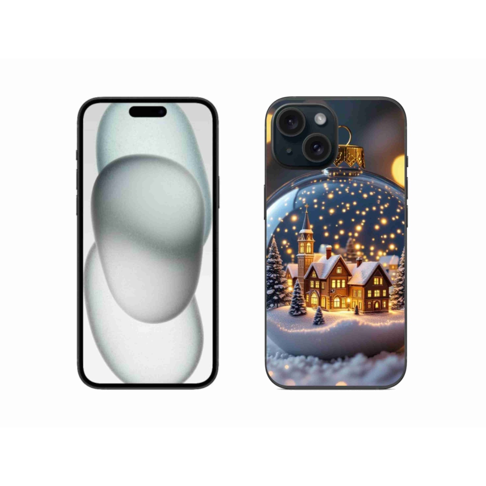 Gél borítás mmCase iPhone 15-hez - Karácsonyi golyók 4