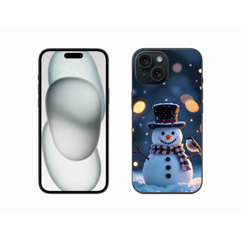 mmCase gél tok az iPhone 15-hez – karácsonyi hóember