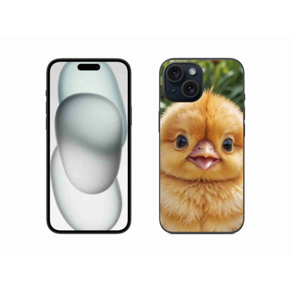 Zselés borítás mmCase iPhone 15 készülékhez - boldog csaj