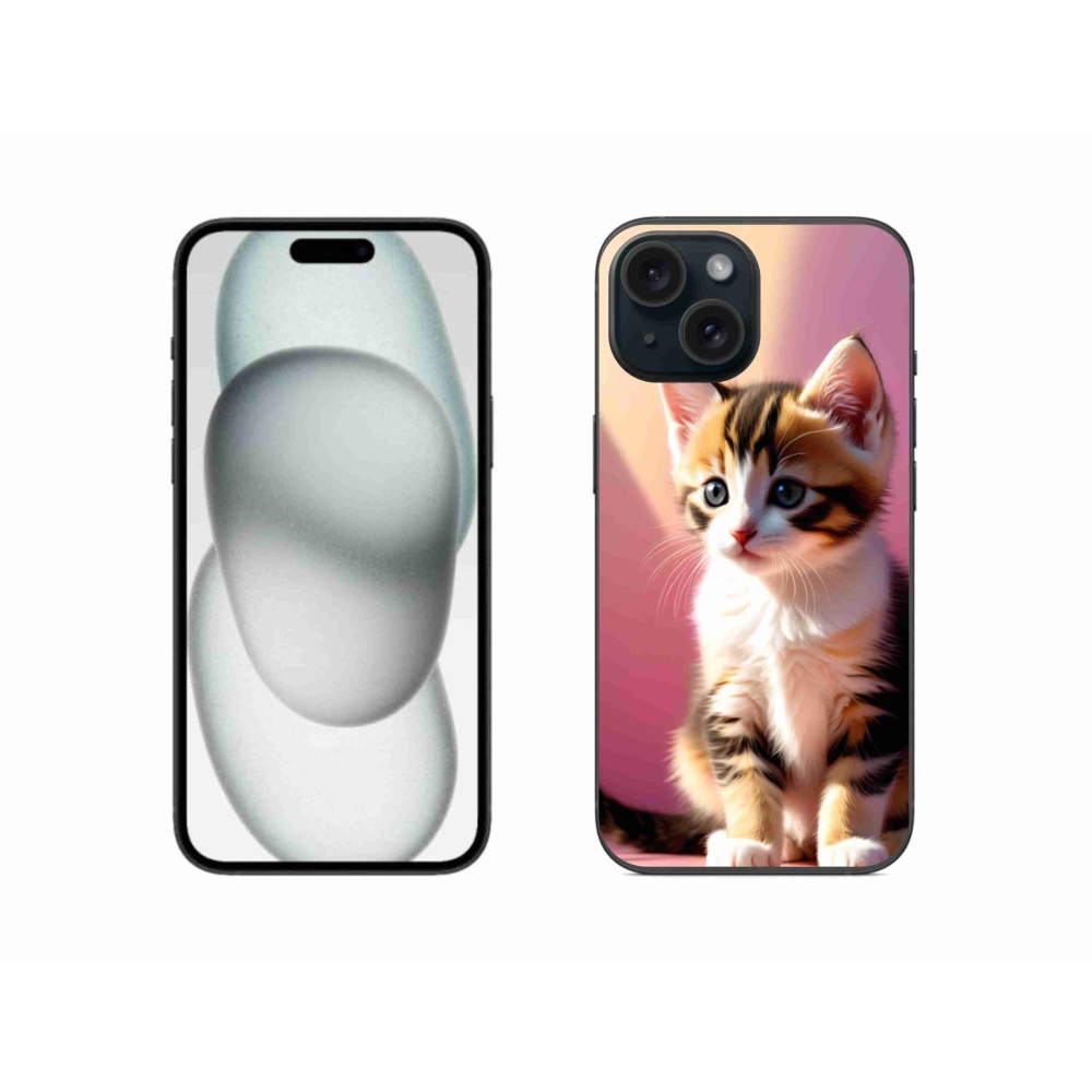 Gél borítás mmCase iPhone 15 készülékhez - kíváncsi cica 2