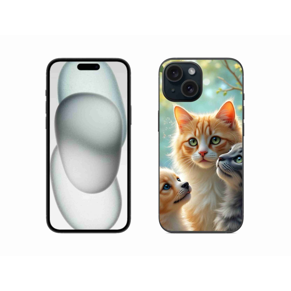 Gél borítás mmCase iPhone 15 készülékhez - Állati barátság 2